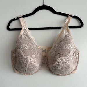 ThirdLove 40F White Lace 24/7 Classic Contour Plunge Bra